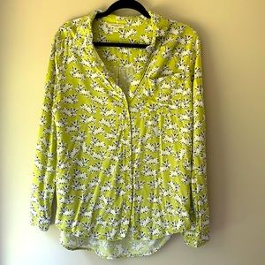 Long sleeve kitty cat button down size large